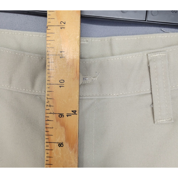 Cintas Cargo Work Pants Mens 30 Tan Comfort Flex Pockets Button Zip #210-62 - Picture 9 of 12